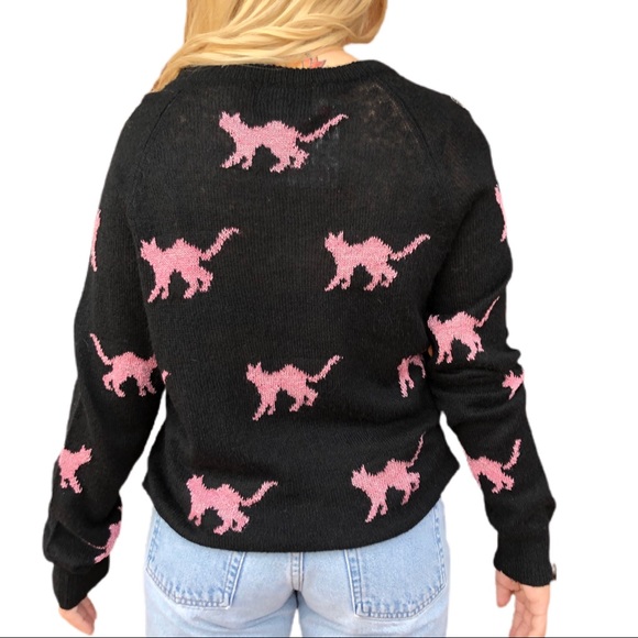Wildfox • The Great Catsby Cat Sequin Sweater NWOT - Picture 6 of 8